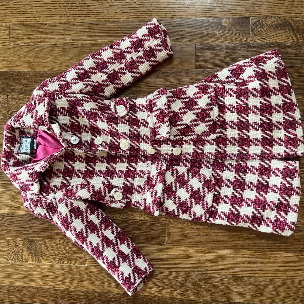 Rothschild Pink and Cream Pea Coat Timeless Design